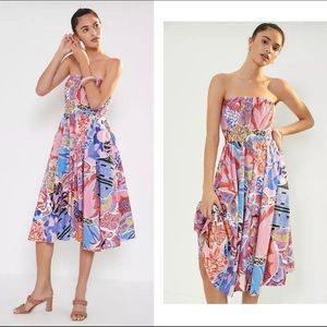 Anthropologie Alexandra Farmer Painterly Midi Dress 8